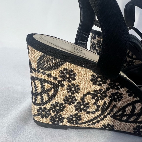 Impo Embroidered Platform Sandal with Black and Tan Wedge Sandals Size:11 - Picture 6 of 10